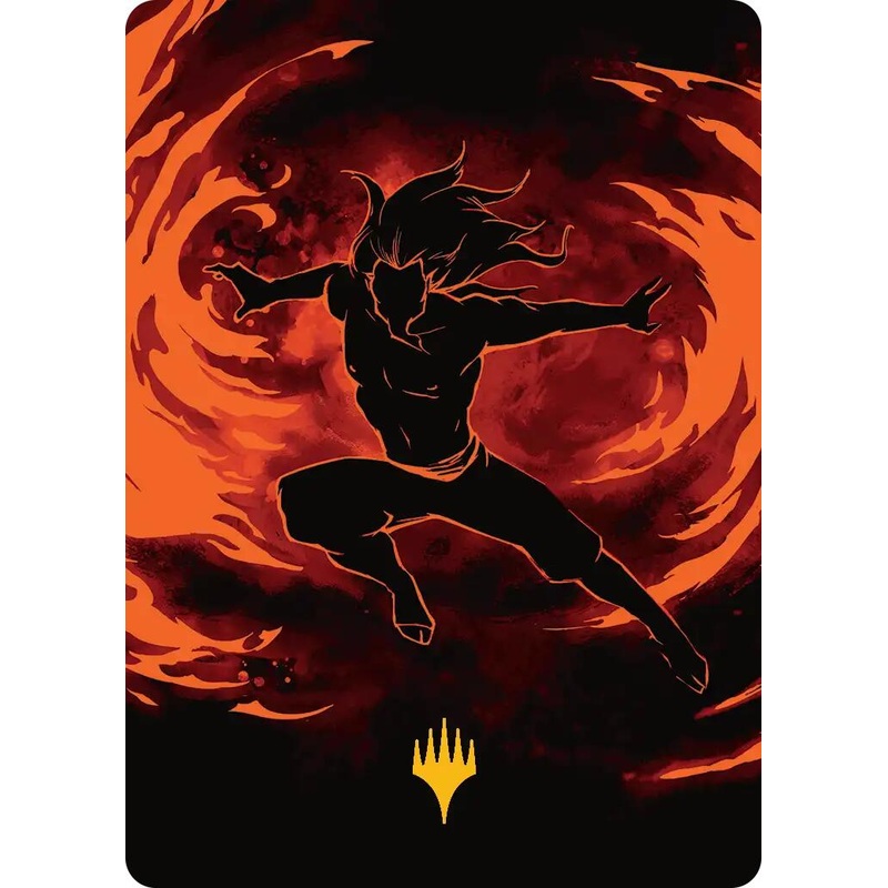 Ozai, the Phoenix King Art Card (Gold-Stamped Planeswalker Symbol) [Avatar: The Last Airbender Art Series]