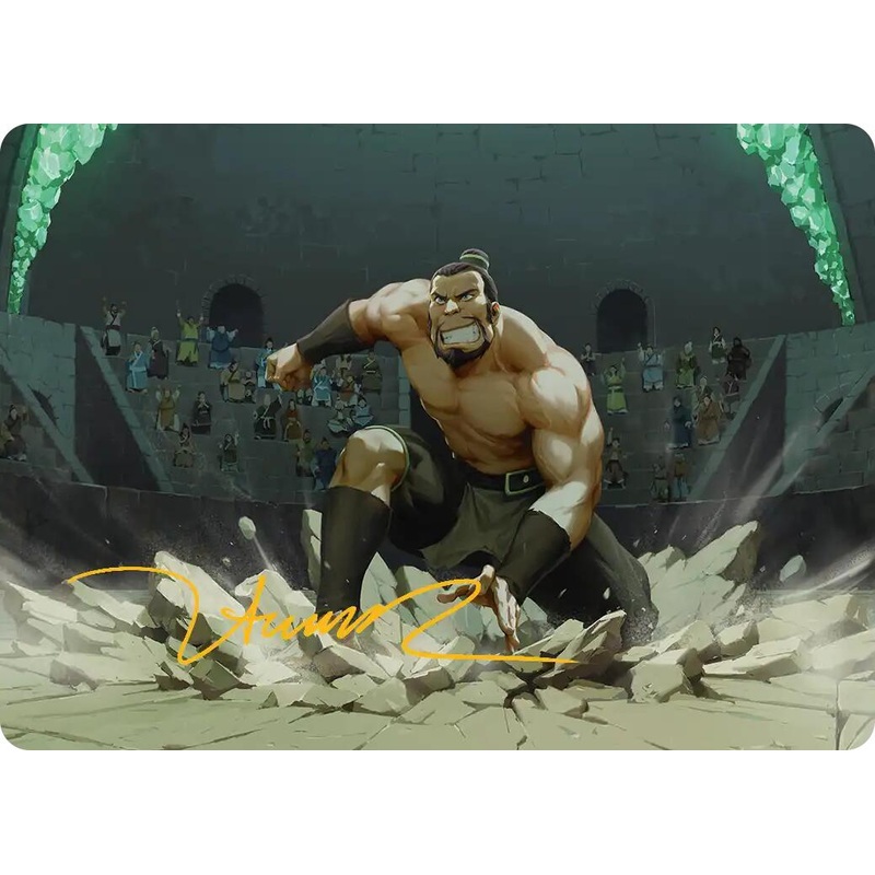 The Boulder, Ready to Rumble Art Card (Gold-Stamped Signature) [Avatar: The Last Airbender Art Series]