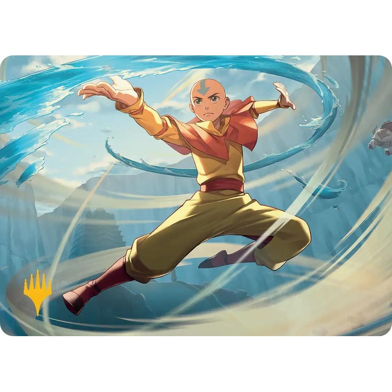 Aang, Swift Savior Art Card (Gold-Stamped Planeswalker Symbol) [Avatar: The Last Airbender Art Series]