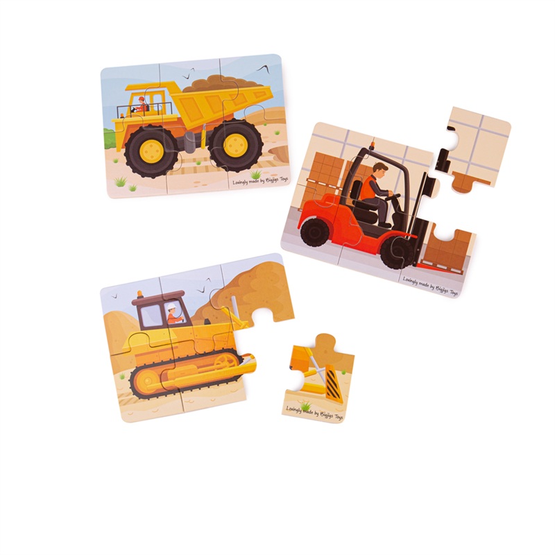 Big Movers (6 Piece Puzzles)  3 Puzzles