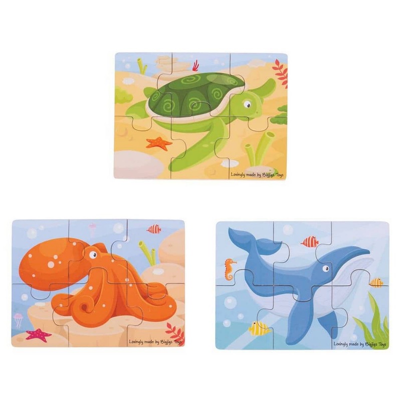 Sealife (6 Piece Puzzles)  3 Puzzles