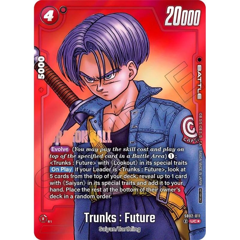 Trunks : Future (SB02-011) (Limited Pack MANGA Version 02) [Fusion World Promotion Cards]