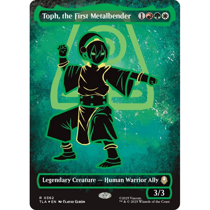 Toph, the First Metalbender (Borderless) (Neon Ink Foil) [Avatar: The Last Airbender]