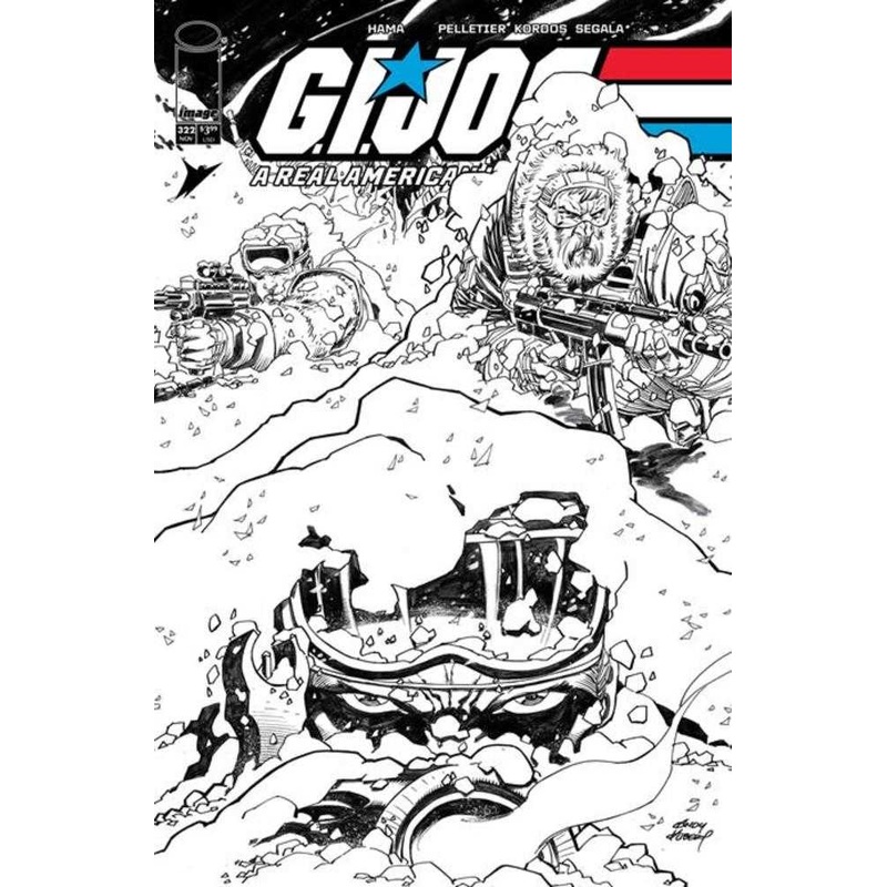 G.I. Joe A Real American Hero #322 Cover B Andy Kubert Black & White Variant