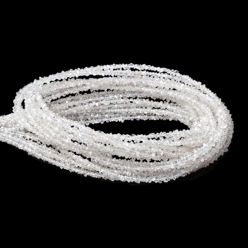 2×1-3×1.5mm Double Terminated Quartz Beads 15.5 inch 300 pieces (ONLINE ORDER ONLY)