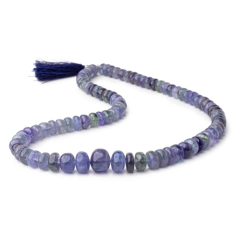 6-12mm Tanzanite Plain Rondelle Beads 17 inch 85 pieces A (ONLINE ORDER ONLY)