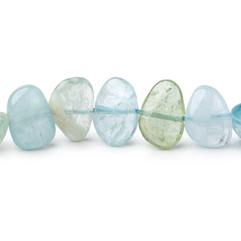 10×8-13x9mm Multi Color Beryl Plain Nugget Beads 16 inch 45 pieces (ONLINE ORDER ONLY)