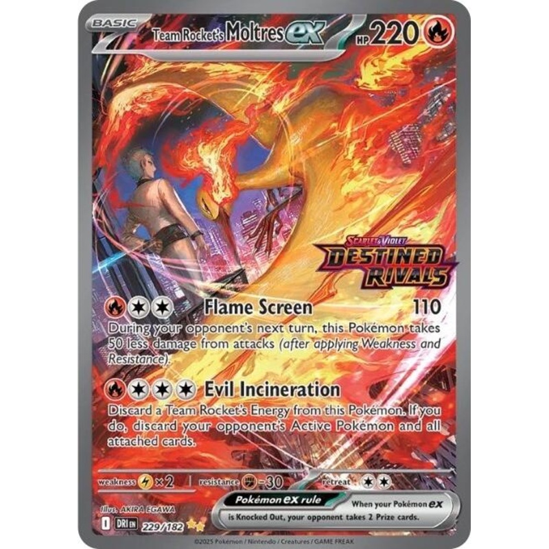 Team Rocket’s Moltres ex (229/182) (Destined Rivals Stamp) [Miscellaneous Cards]