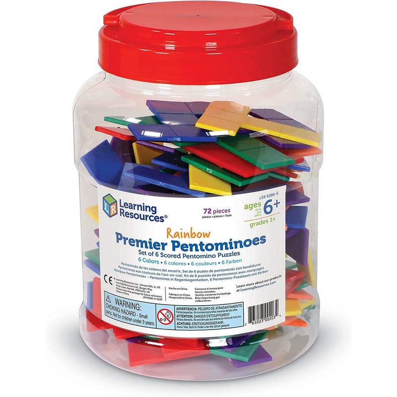 Rainbow Pentominoes (Tub of 72)