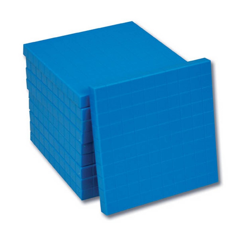 Grooved Plastic Base Ten Flats, Set of 10