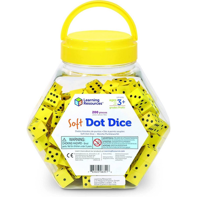 Learning Resources Soft Foam Dot Dice  Set of 200