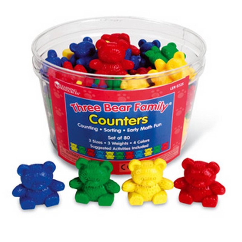 Three Bear Family Counters  Set of 80