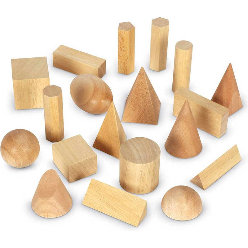 Wooden Geometric Solids Set of 19