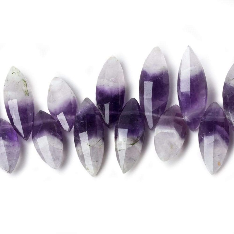 19×9-24x10mm Cape Amethyst faceted marquise Beads 7.5 inches 30 pieces (ONLINE ORDER ONLY)
