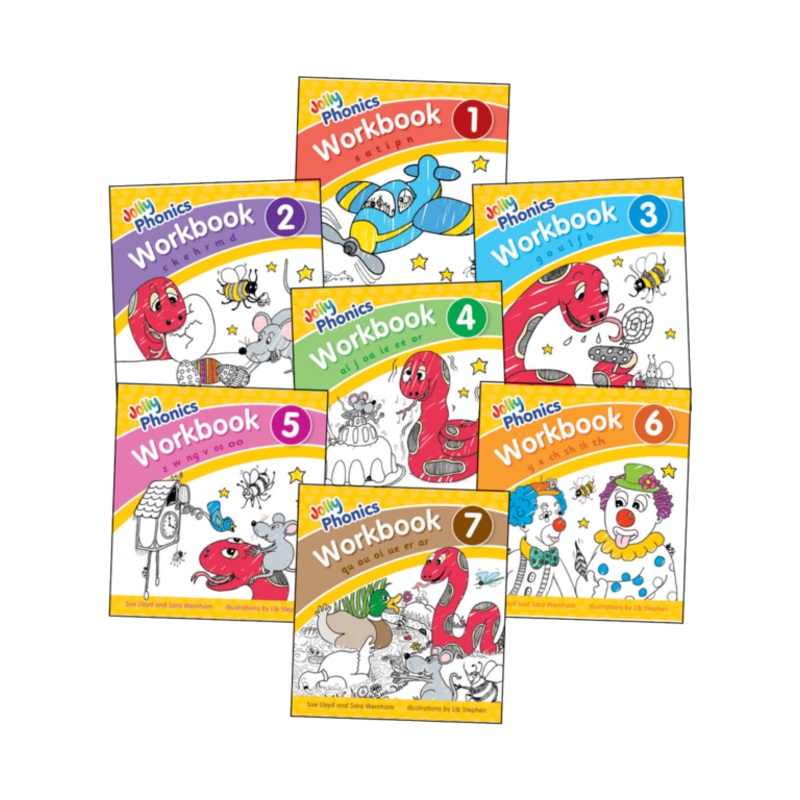 Jolly Phonics Workbook Set of Books 1-7