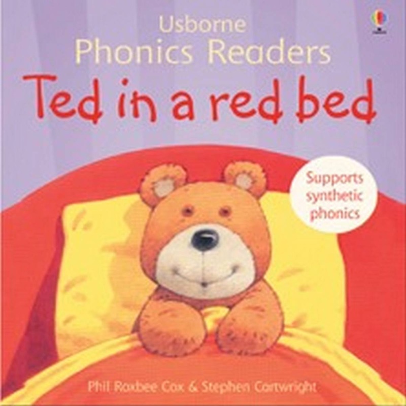 Ted in a red bed