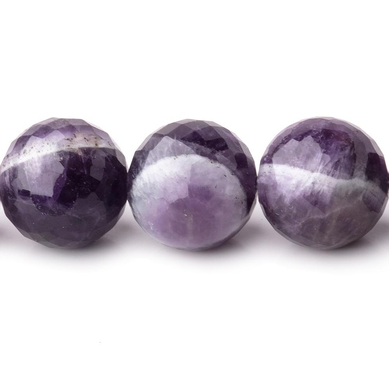 13.5-14.5mm Cape Amethyst Faceted Round Beads 8 inch 14 pieces (ONLINE ORDER ONLY)