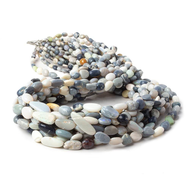 3×3-12x7mm Australian Opal Plain Nugget beads 18 inches 62 pieces A (ONLINE ORDER ONLY)