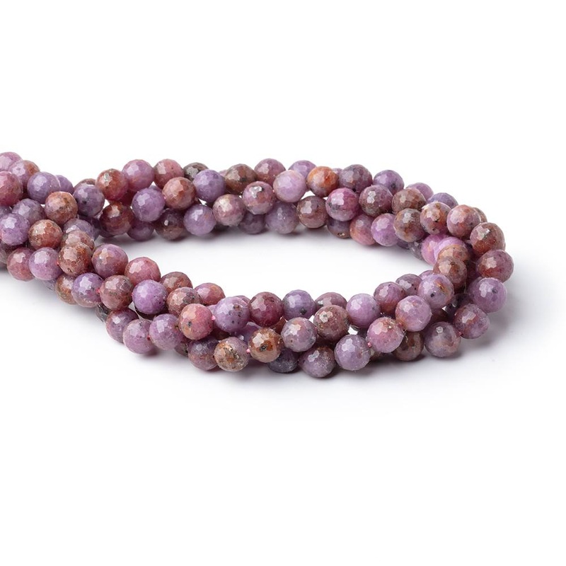 7.5mm Ruby faceted round beads 15.5 inch 50 pieces (ONLINE ORDER ONLY)