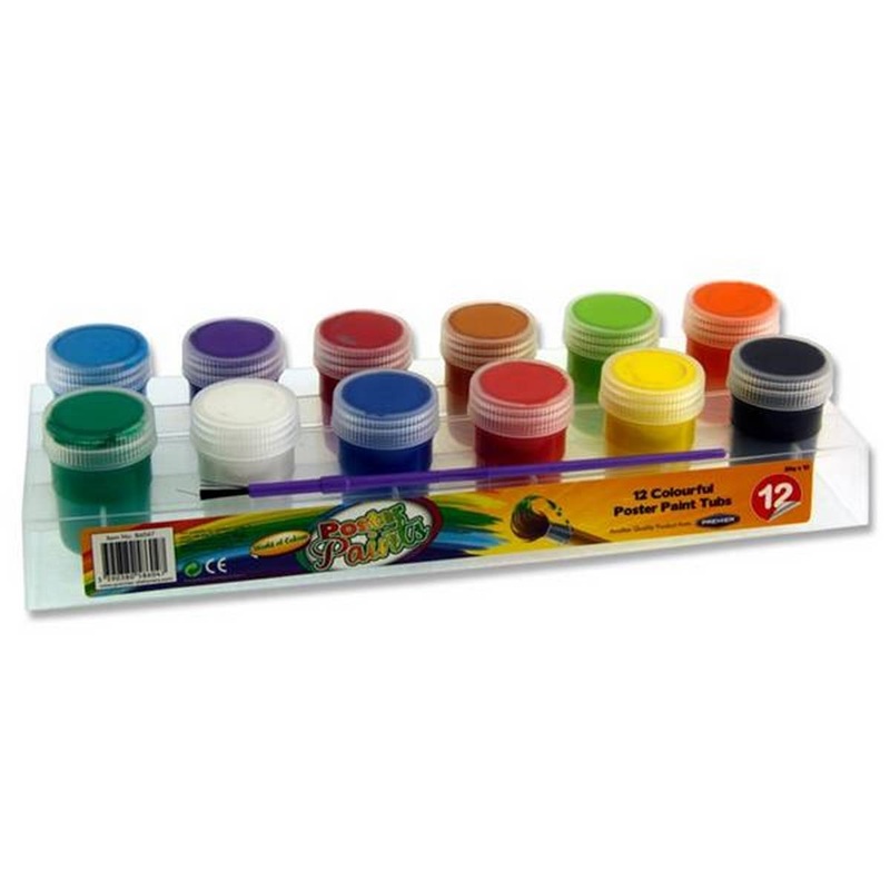 Poster Paints Set of 12  Washable