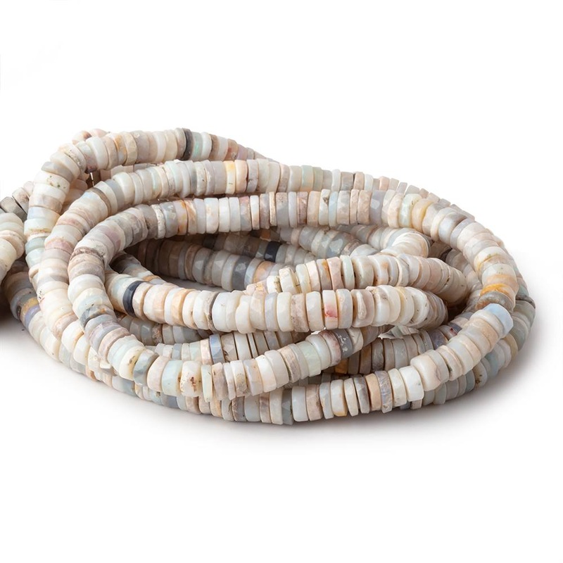 6.5mm Australian Opal Faceted Heishi Beads 16 inch 200 pieces (ONLINE ORDER ONLY)
