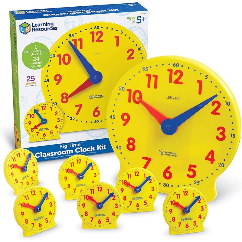 Learning Resources Big Time Classroom Clock Kit