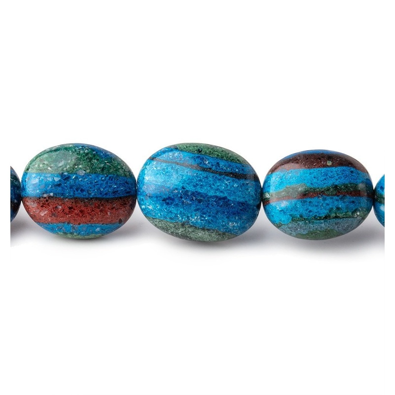 10×8-15x12mm Rainbow Calsilica Plain Oval Beads 16 inch 35 pieces (ONLINE ORDER ONLY)