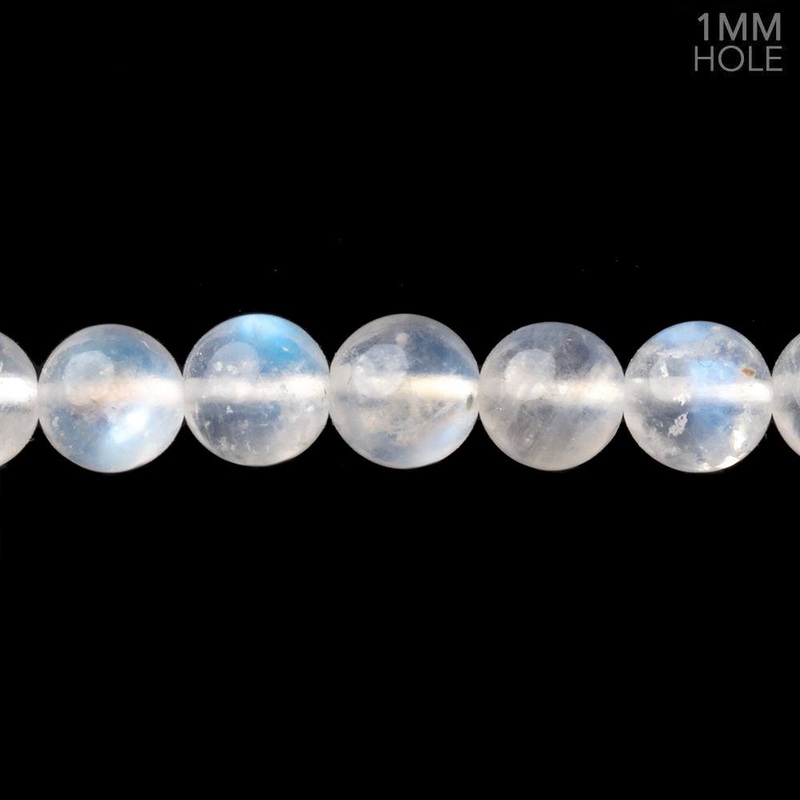7mm Rainbow Moonstone Plain Round Beads 15 inch 54 pieces 1mm Hole (ONLINE ORDER ONLY)