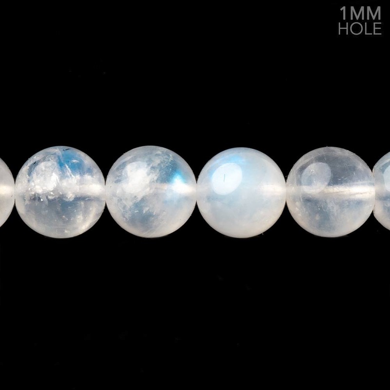 9mm Rainbow Moonstone Plain Round Beads 15 inch 42 pieces 1mm Hole (ONLINE ORDER ONLY)
