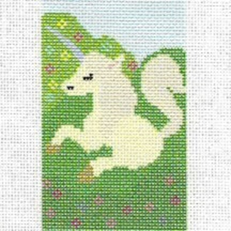Unicorn Needlepoint Canvas  2.5×4.25, 18 Mesh by Misty Morrow (ONLINE ORDER ONLY)