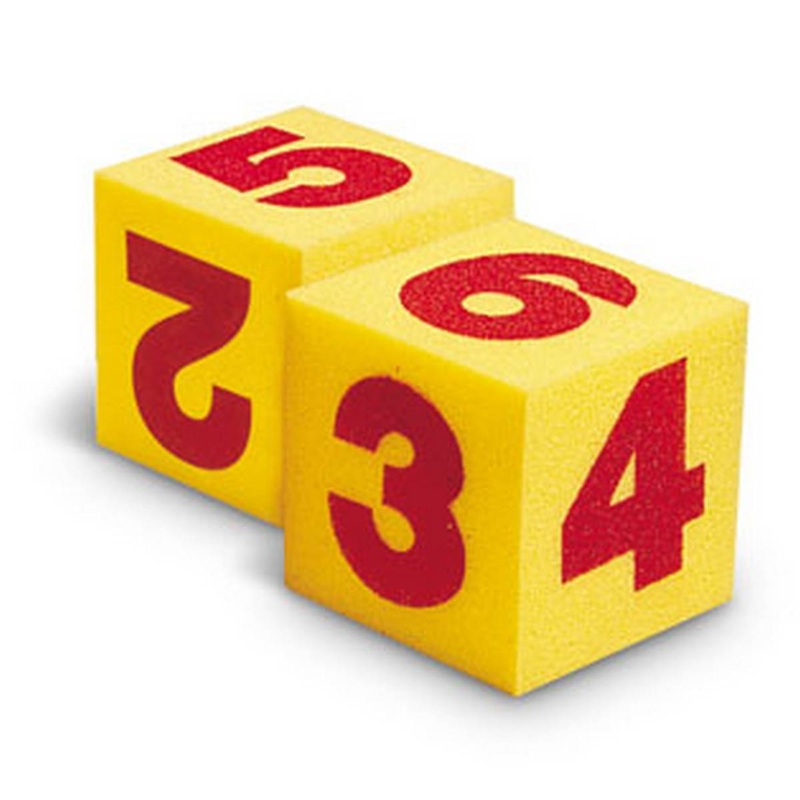 Learning Resources Giant Soft Numeral Cubes (Set of 2) Multicoloured -13 cm