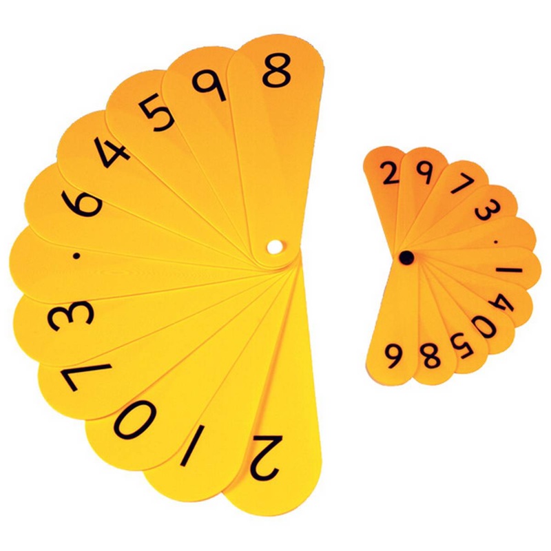 Teacher Number Fans  Pack of 2