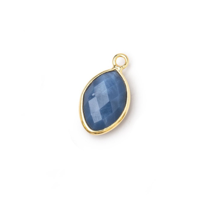 13x9mm Vermeil Bezel Owyhee Blue Opal marquise Pendant 1 piece (ONLINE ORDER ONLY)