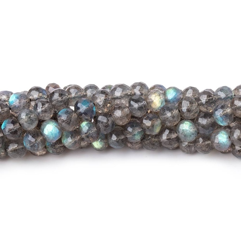 4.5mm Labradorite micro-faceted rondelle beads 13.5 inch 95 pieces AAA (ONLINE ORDER ONLY)
