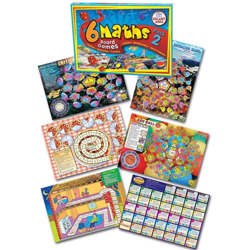 Maths Board Games Pack 2 Ages 6-9 Set of 6