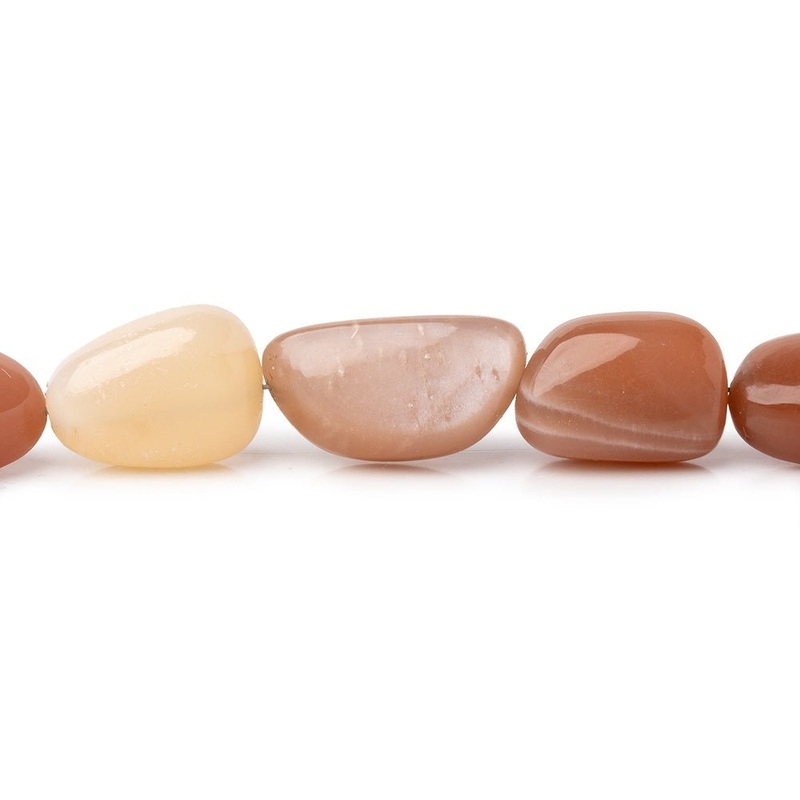 9×8-16x9mm Multi Color Moonstone Plain Nugget Beads 18 inch 36 pieces (ONLINE ORDER ONLY)