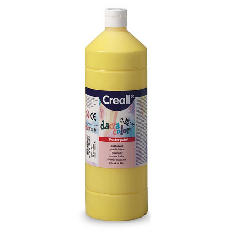 Creall 1 litre Bottle Poster Paint  Primary Yellow