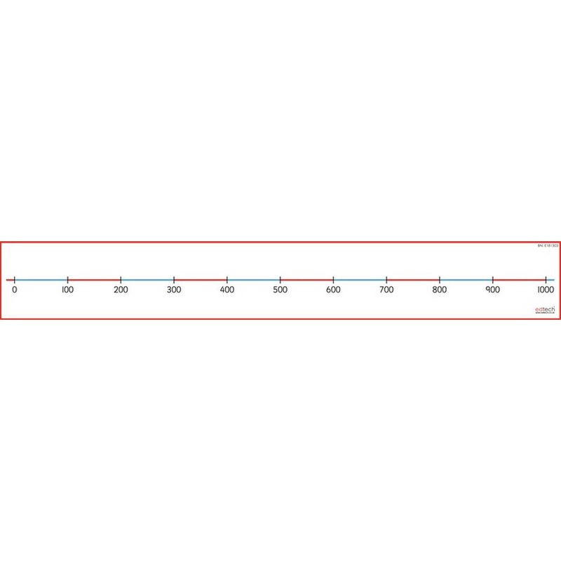 Small 0-1000 Number Line (Pack of 10)