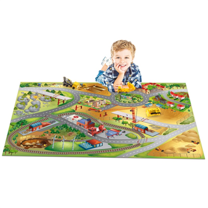 Small Indoor Play Mat  Construction 80 x 120cm