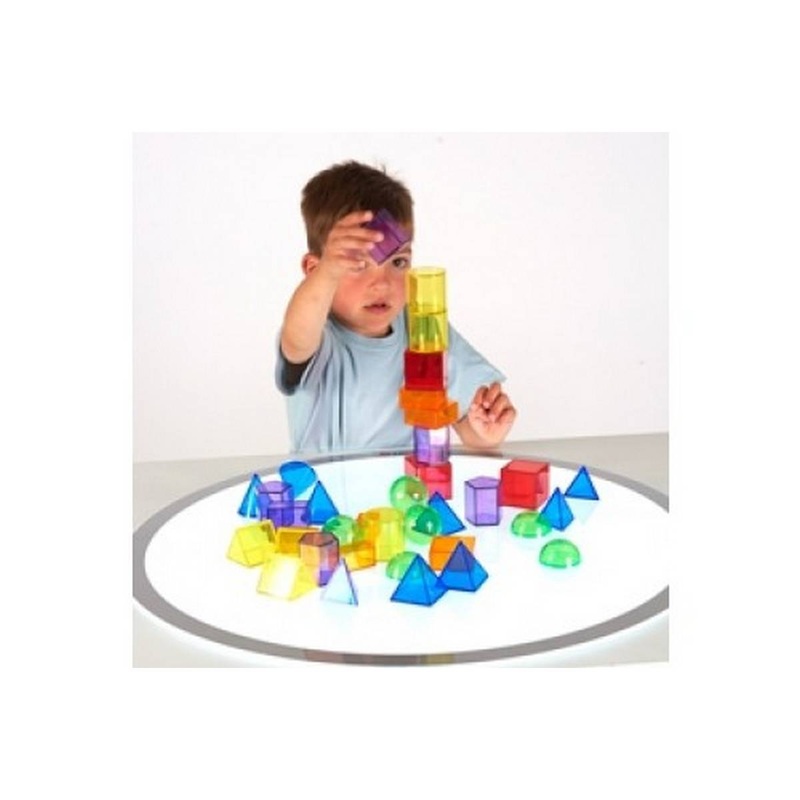 Translucent Geometric Shapes  Pack of 36