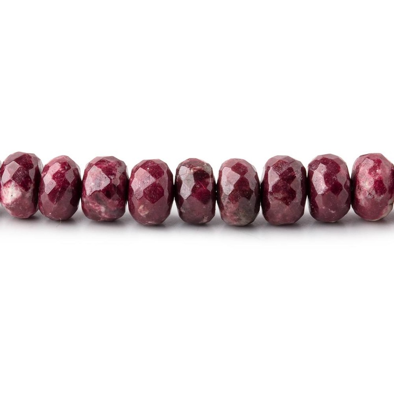 5-6mm Shaded Thulite Faceted Rondelle Beads 16 inch 105 pieces (ONLINE ORDER ONLY)