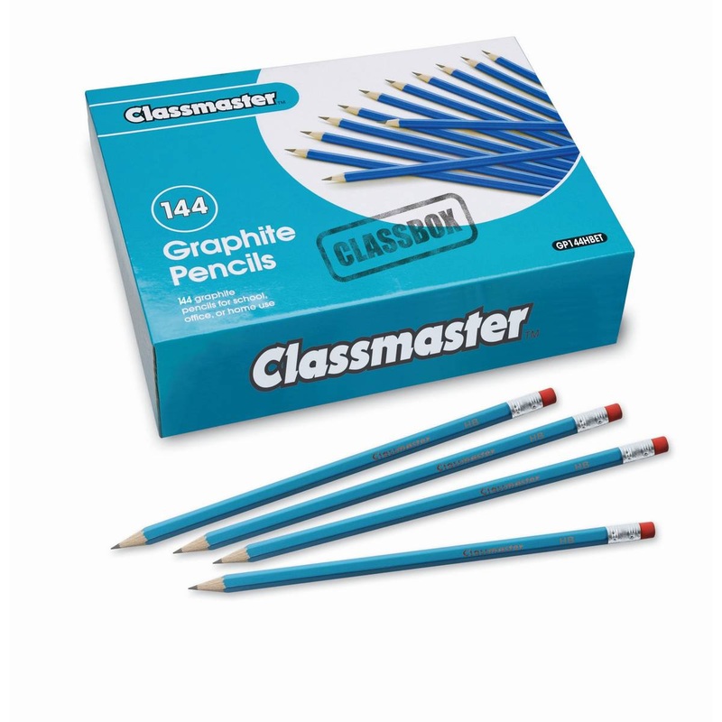 Classbox of 144 HB Eraser Topped Pencils