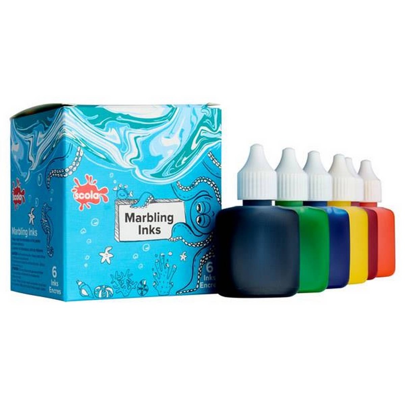 Marbling Ink Box of 6 Asstd
