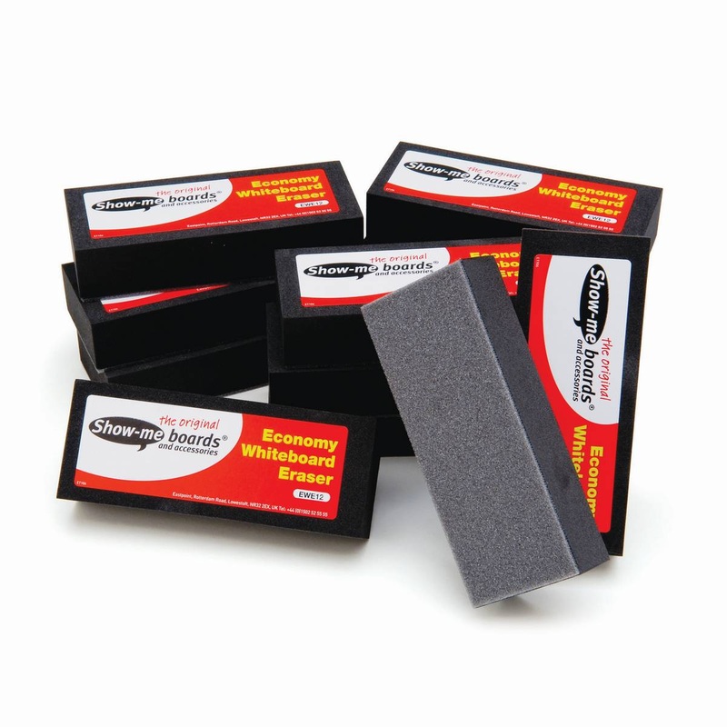 Show-Me Full-size Whiteboard Economy Erasers (Pack of 12)