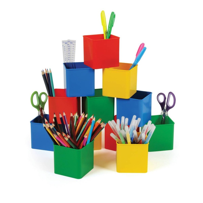 Square Storage Desk Pots Set of 12