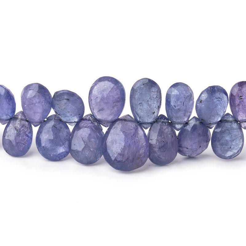 6×4-10x7mm Tanzanite Faceted Pear Beads 9 inch 80 pieces (ONLINE ORDER ONLY)