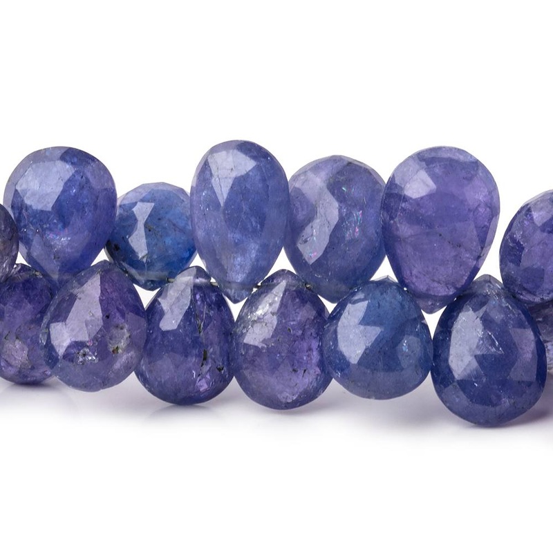 7×5-12x9mm Tanzanite Faceted Pear Beads 7.5 inch 55 pieces (ONLINE ORDER ONLY)