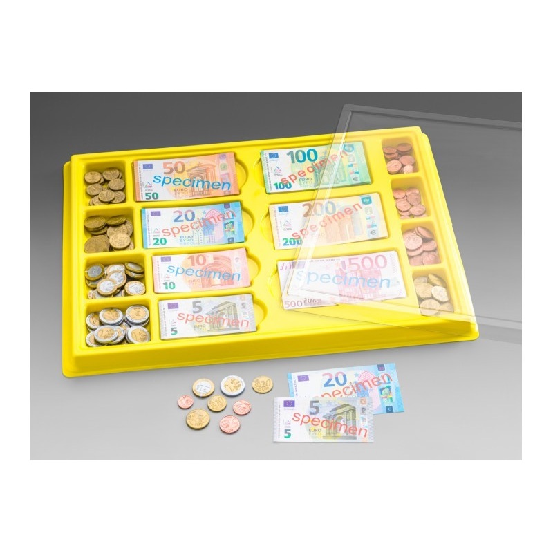 Euro Money Set & Cash Tray (130 Notes & 160 Coins)