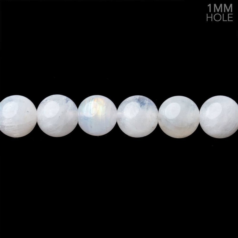 6.5mm Rainbow Moonstone Plain Round Beads 15 inch 58 pieces 1mm Hole (ONLINE ORDER ONLY)