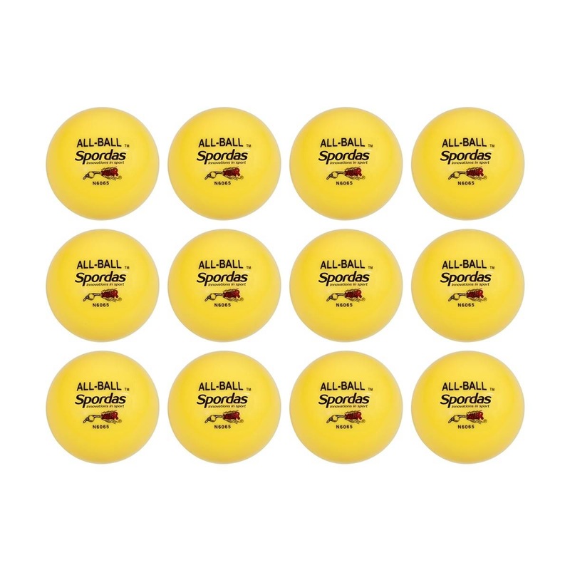 Set of 12 Yellow All Balls 10.2cm